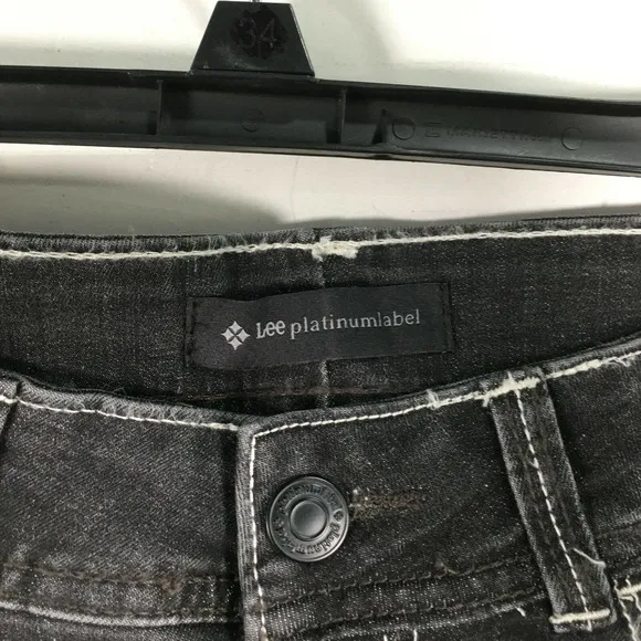 Lee Platinum Label Skinny Stretch Jean, Women's Size 6 Short - Grunge Black