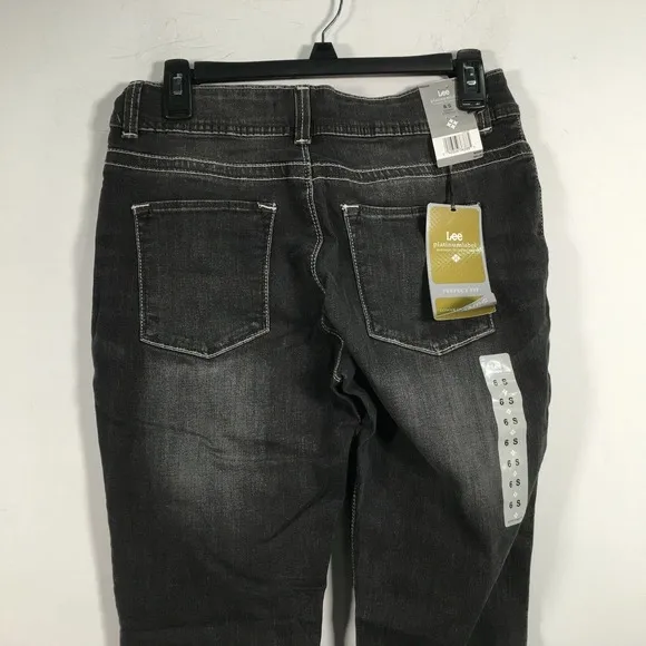 Lee Platinum Label Skinny Stretch Jean, Women's Size 6 Short - Grunge Black