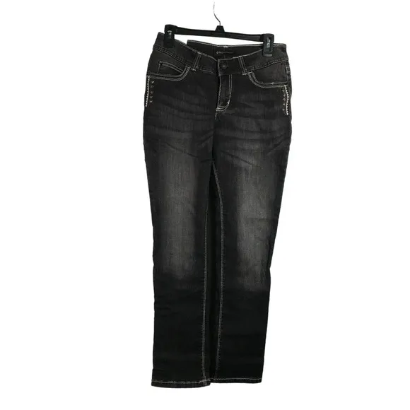 Lee Platinum Label Skinny Stretch Jean, Women's Size 6 Short - Grunge Black