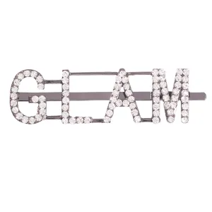 Letter Pattern Fashion Rhinestone Hair Clip