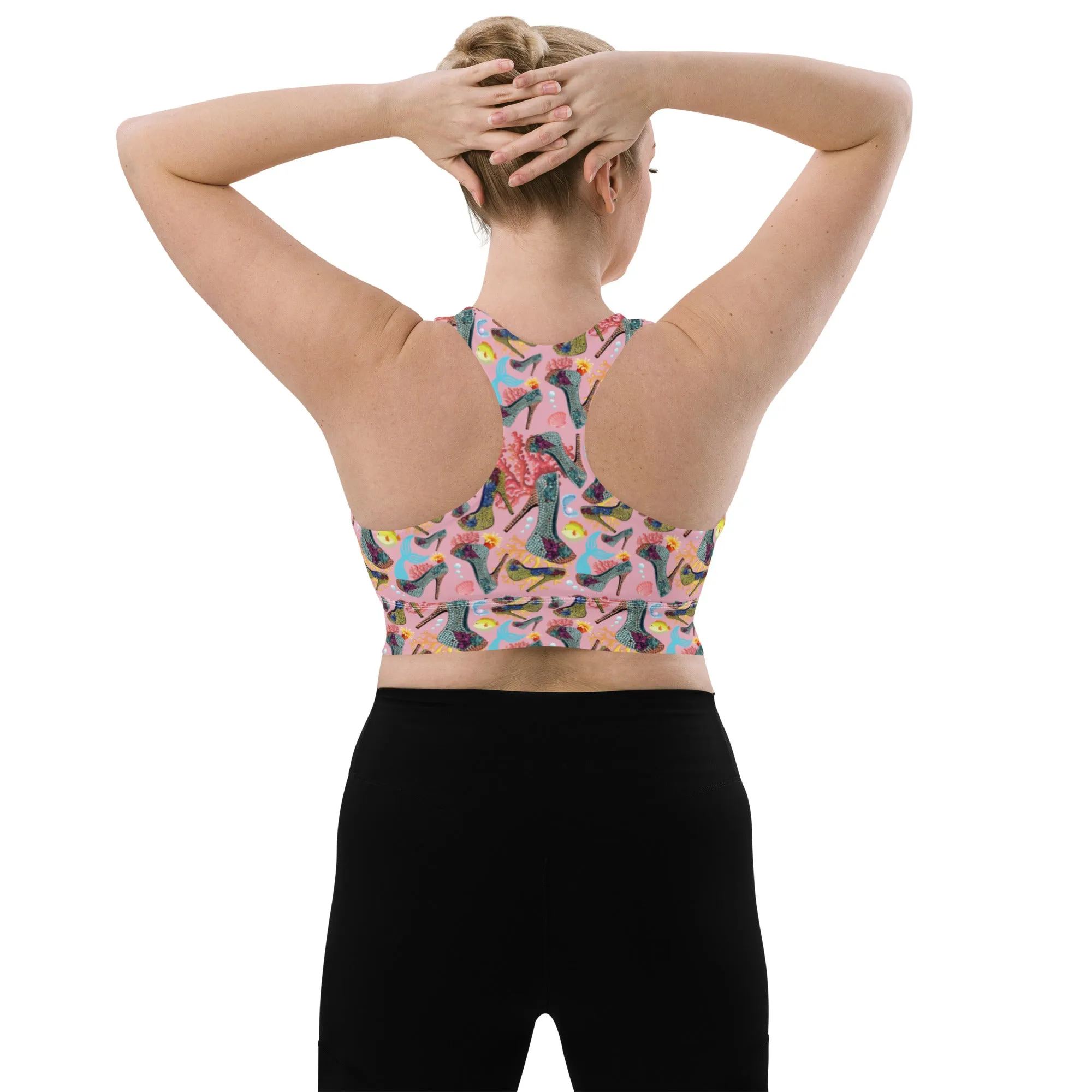 Longline sports bra 'Fashion Sea'