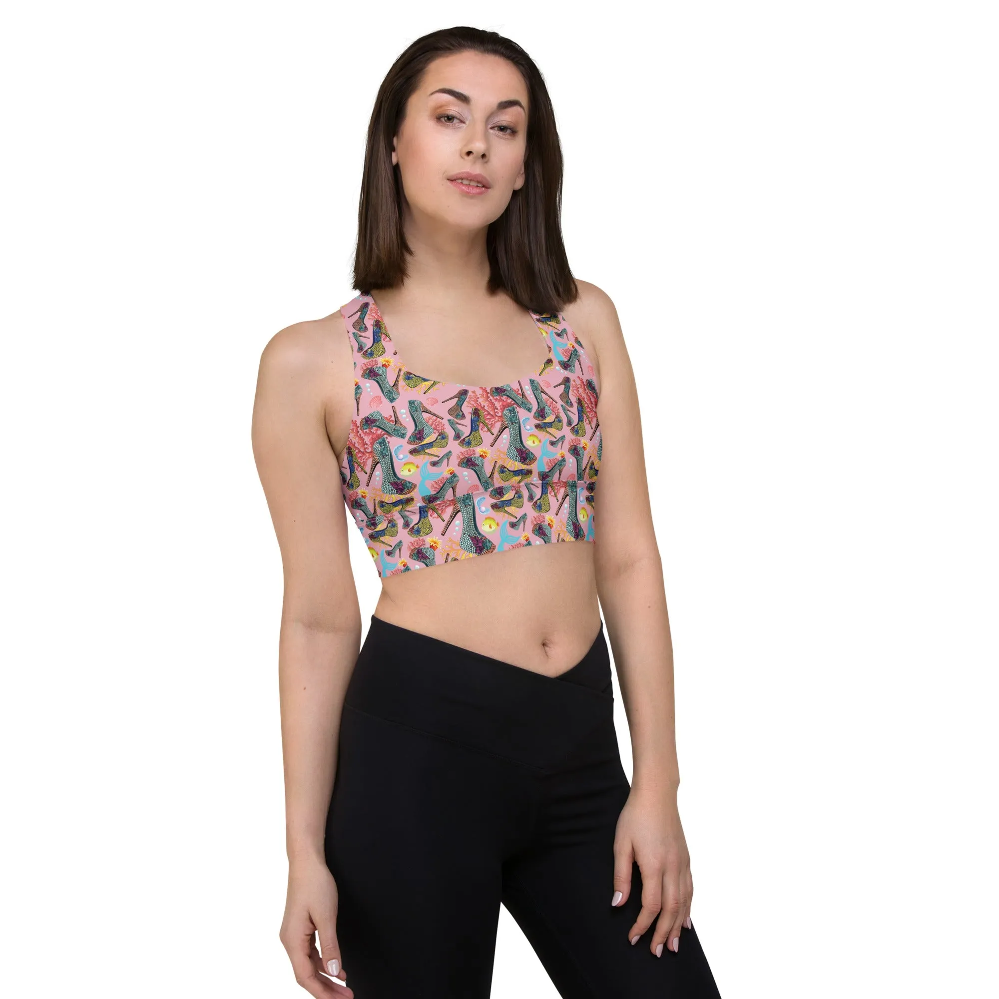 Longline sports bra 'Fashion Sea'