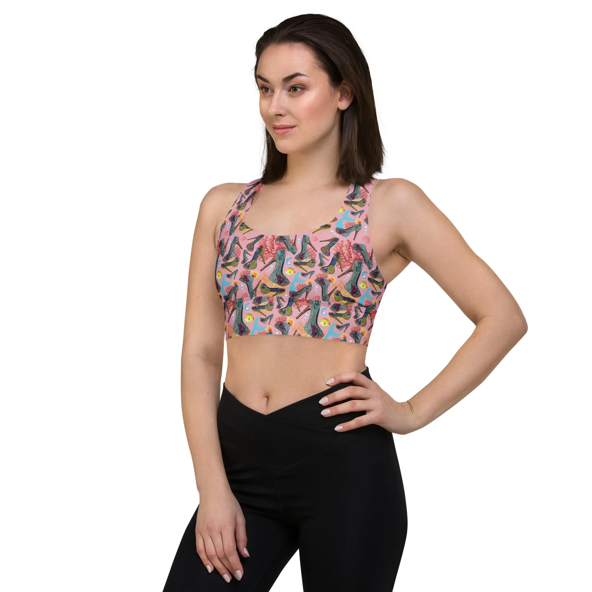 Longline sports bra 'Fashion Sea'