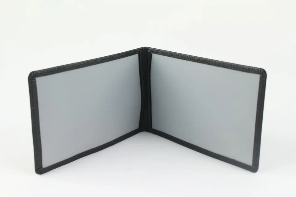 Louis Vuitton Black Taiga Leather Card Holder ID Case 1217lv20