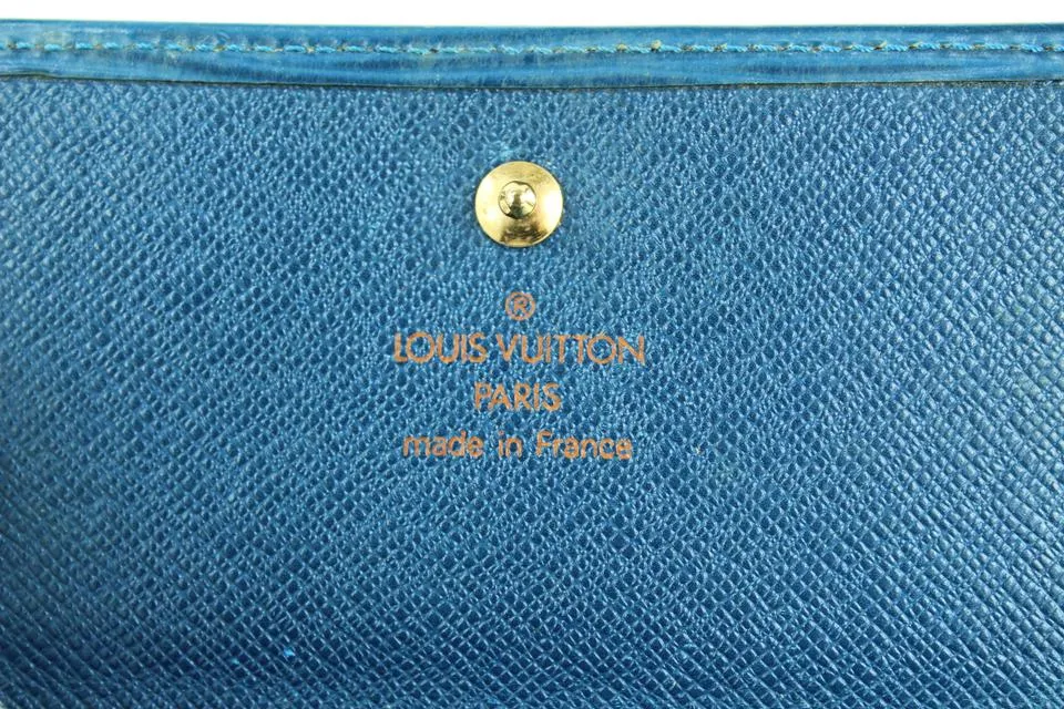 Louis Vuitton Blue Epi Leather Elise Compact Wallet with Box  16LVA1116