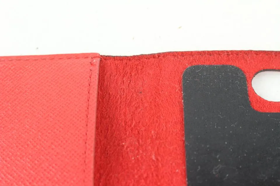 Louis Vuitton Supreme Red Epi Leather iPhone 7 Folio Case 1LV721