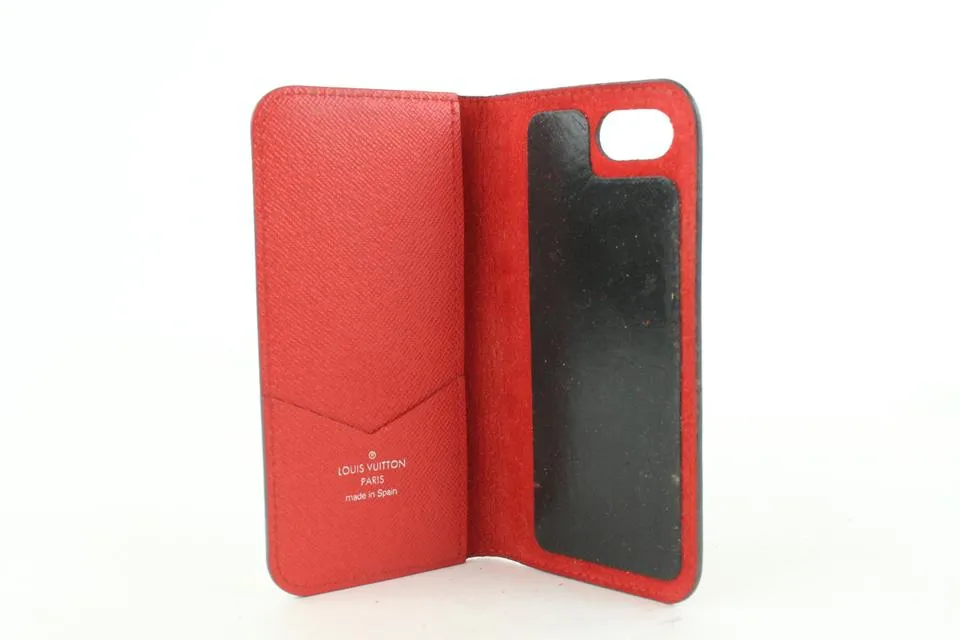 Louis Vuitton Supreme Red Epi Leather iPhone 7 Folio Case 1LV721