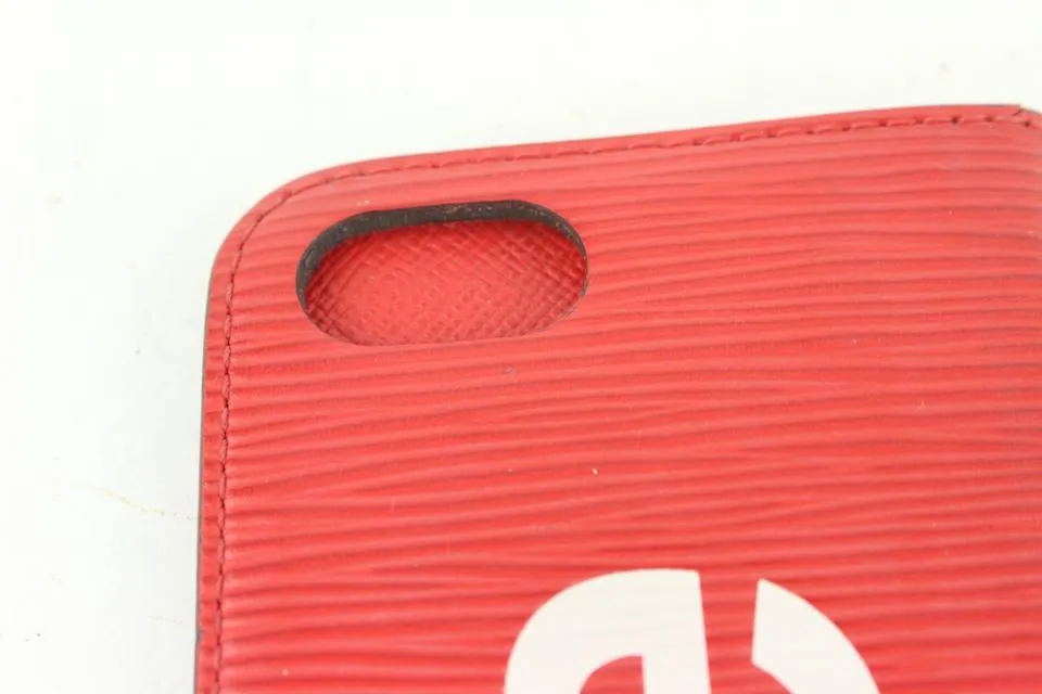 Louis Vuitton Supreme Red Epi Leather iPhone 7 Folio Case 1LV721
