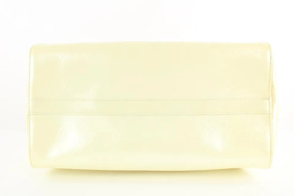 Louis Vuitton Ultra Rare Perle Monogram Vernis Speedy 35 Bag 97lv21