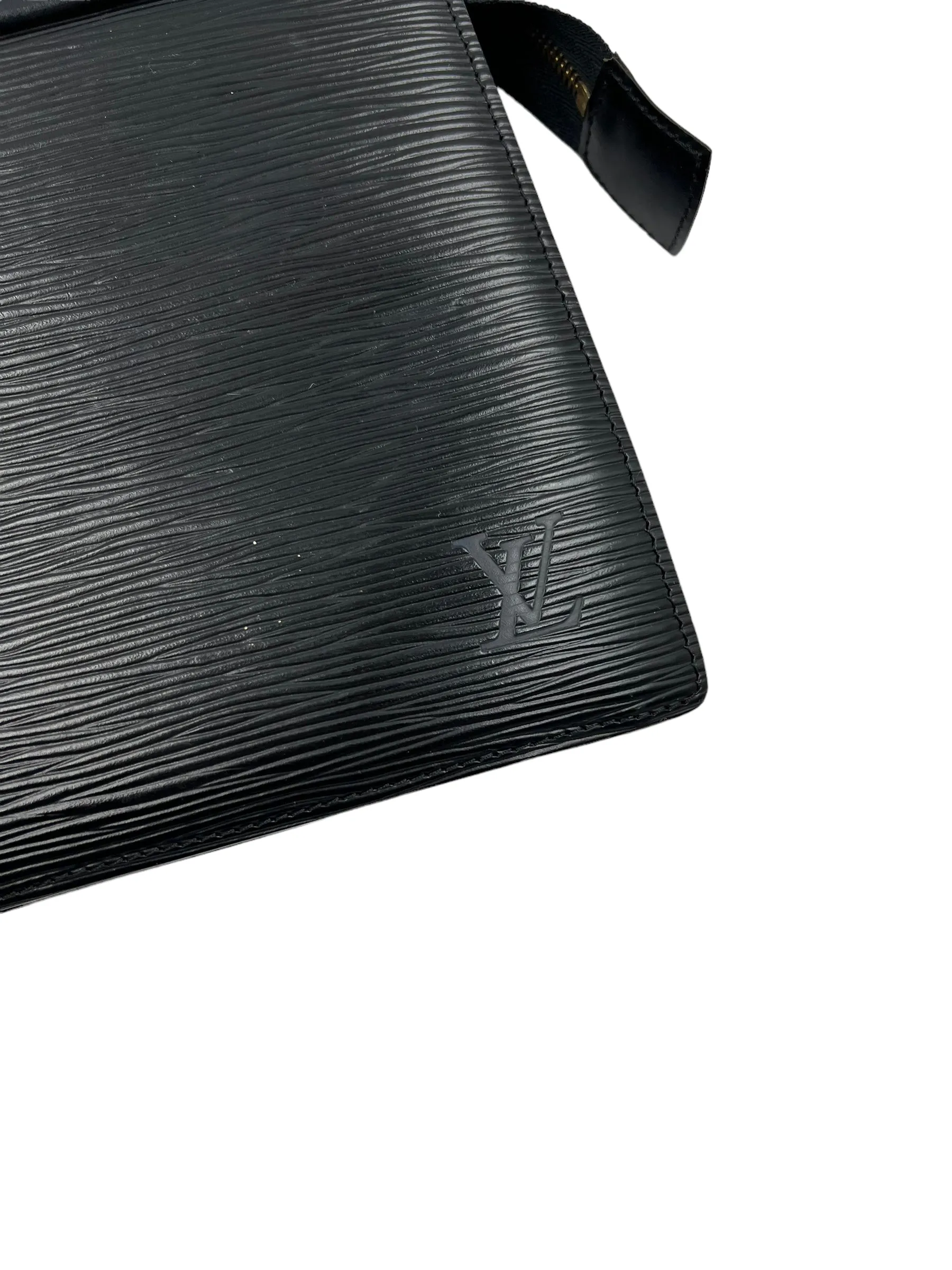 Louis Vuitton Vintage Black Epi Trousse Crete Clutch