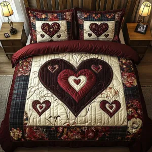 Love Nest 3-Piece Quilted Bedding Set NCU0NVH146
