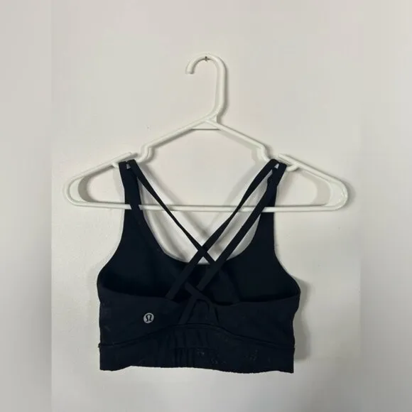 Lululemon Black Energy Manifesto Rare Sports Bra 4