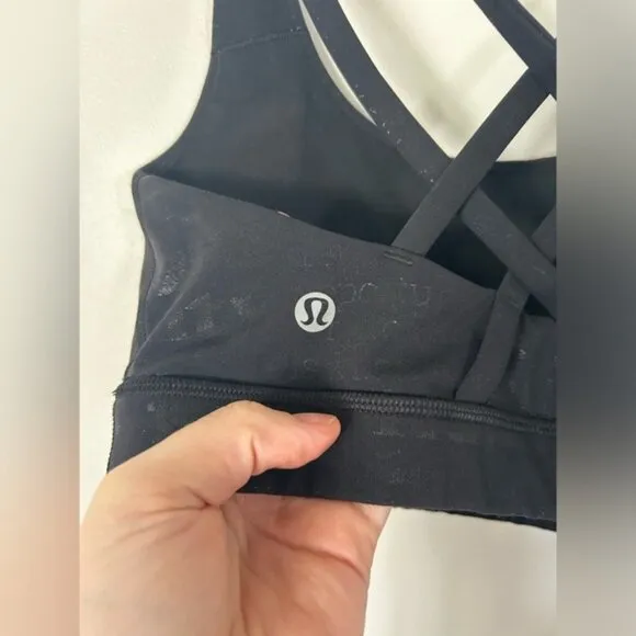 Lululemon Black Energy Manifesto Rare Sports Bra 4