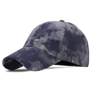 Make Old Design Denim Fabric Baseball Hat - Deep Blue