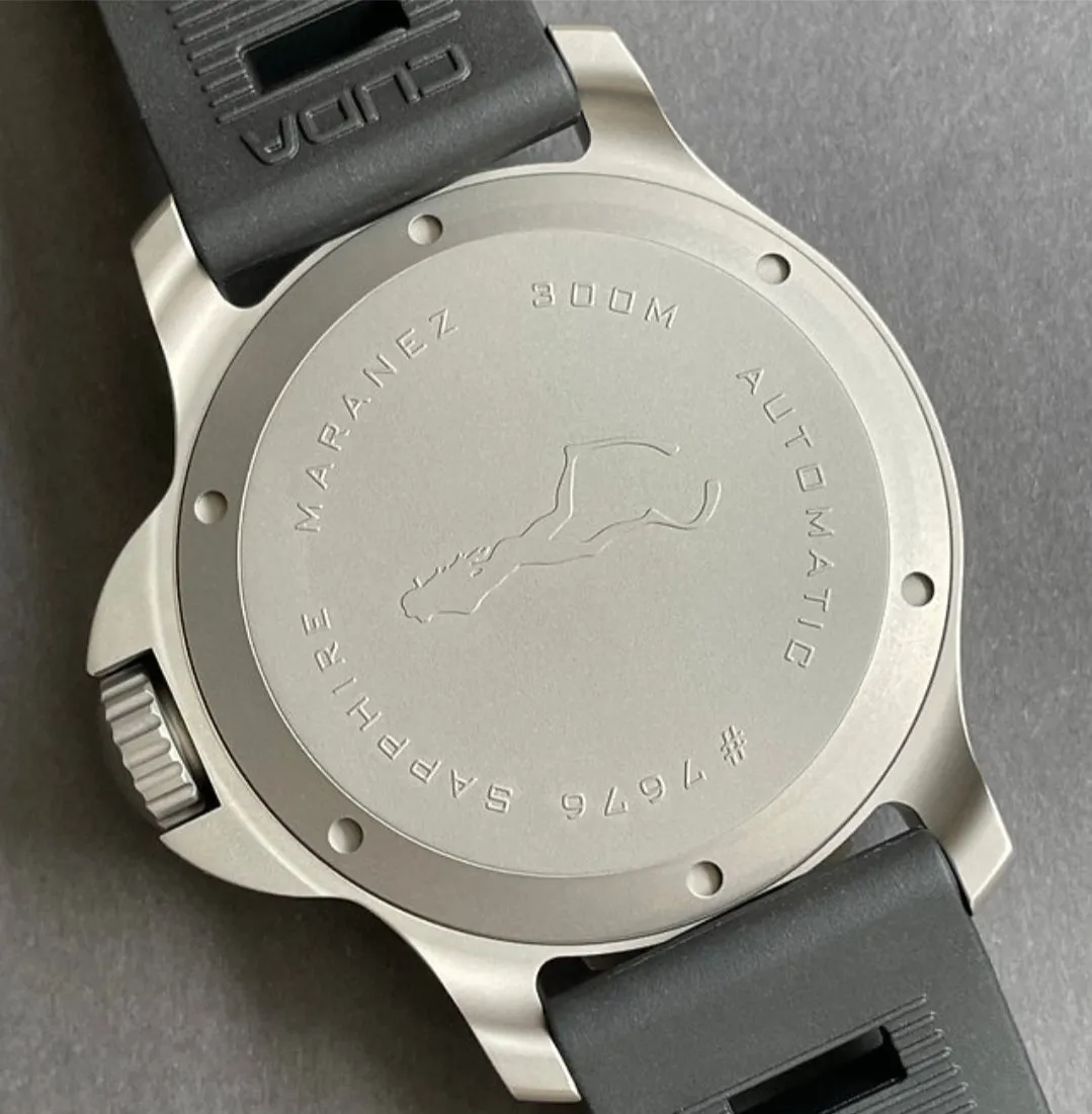 Maranez Bangla 47 titanium automatic watch Green numbers