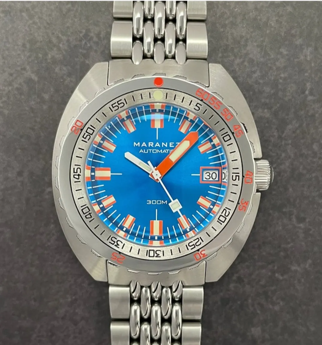 Maranez Samui Vintage Steel Automatic Watch Blue