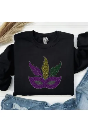 Mardi Gras mask spangle Tee
