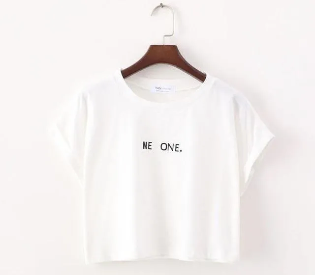 'Me One.' Crop T-Shirt