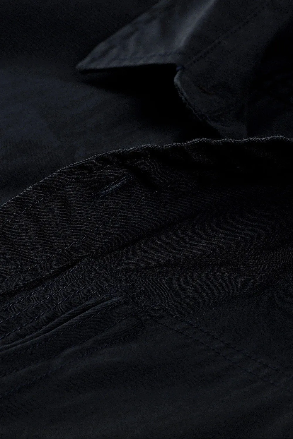 Men's Jet Black Casual Twill Shirt