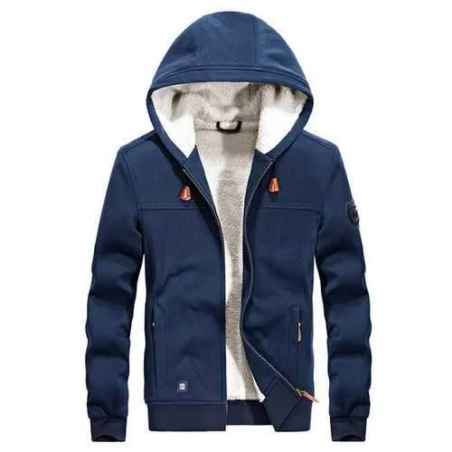 Mens Oversize Solid Long Sleeve Thicken Hoodie