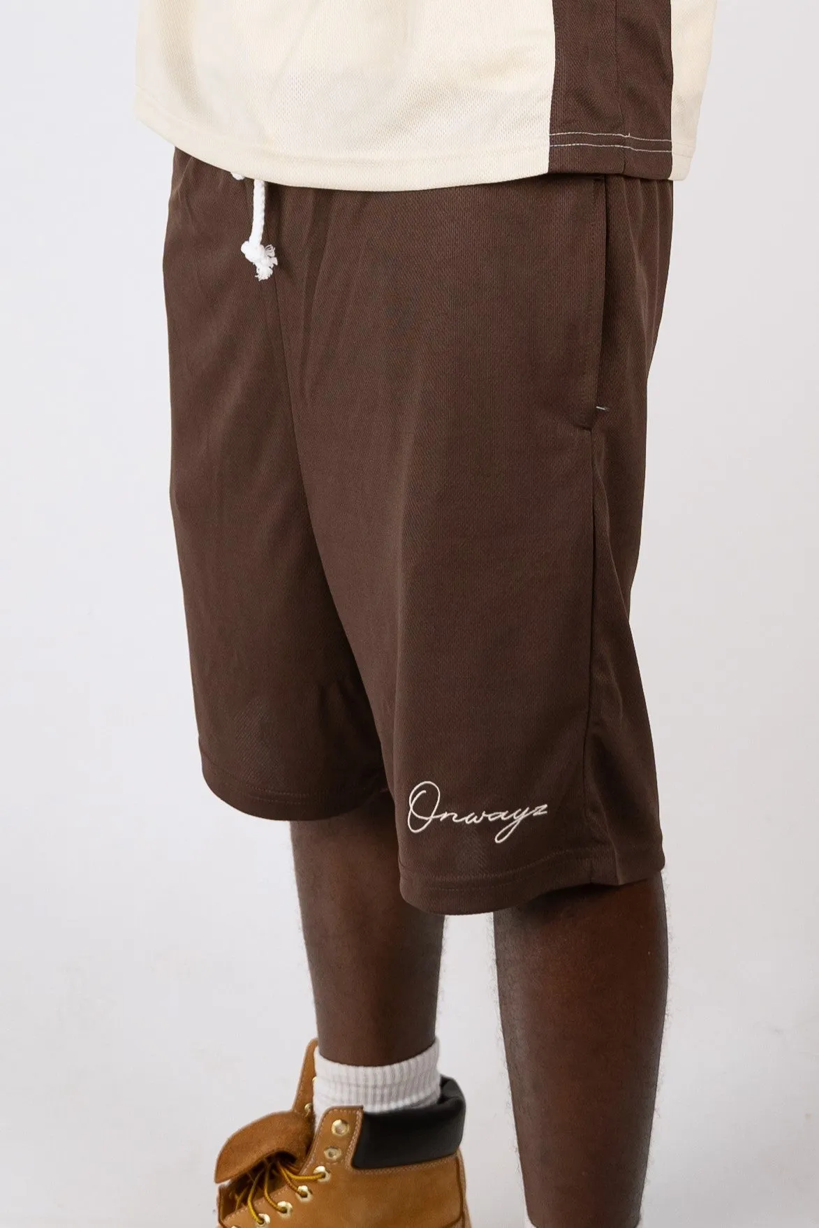 Mesh shorts - Brown