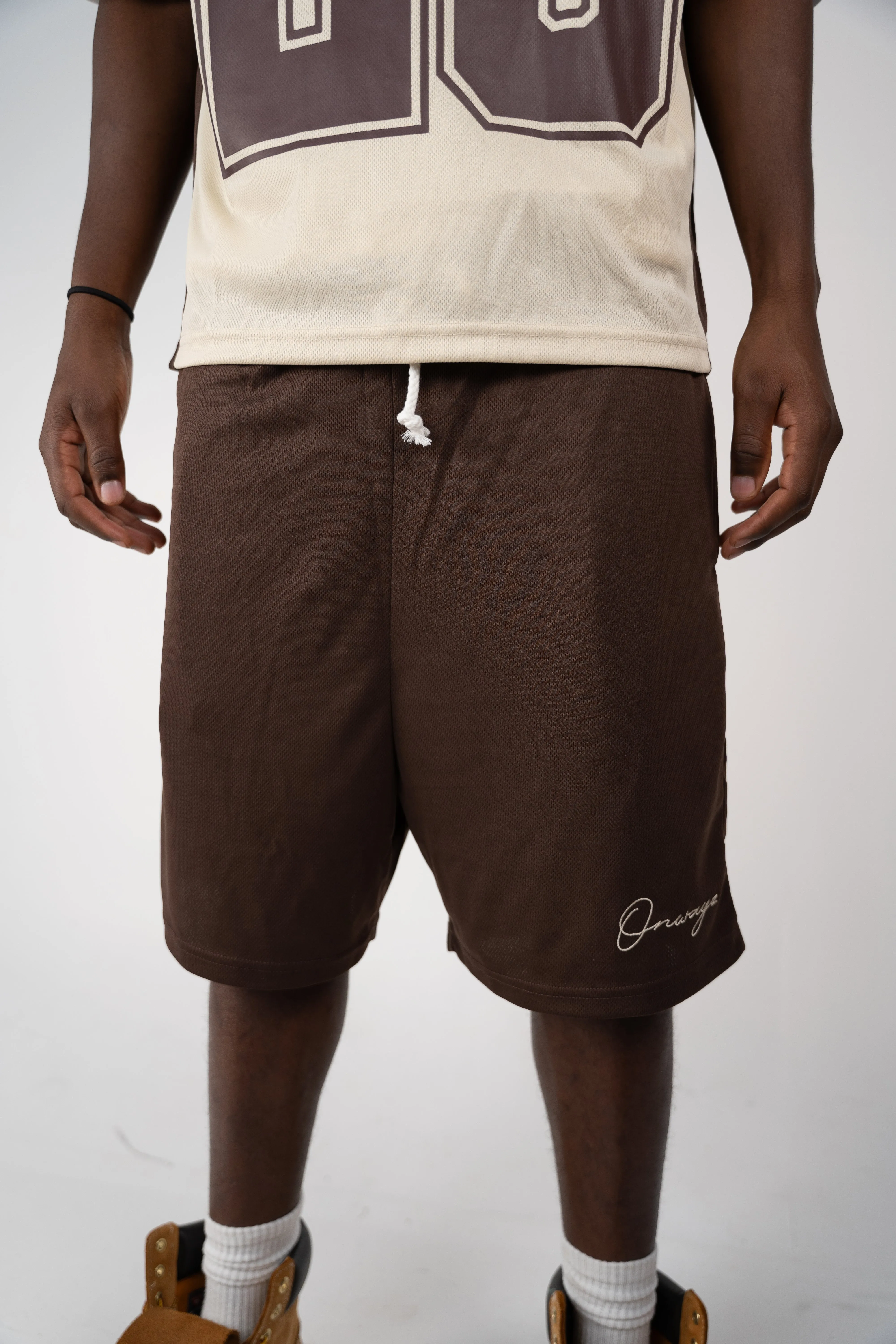 Mesh shorts - Brown