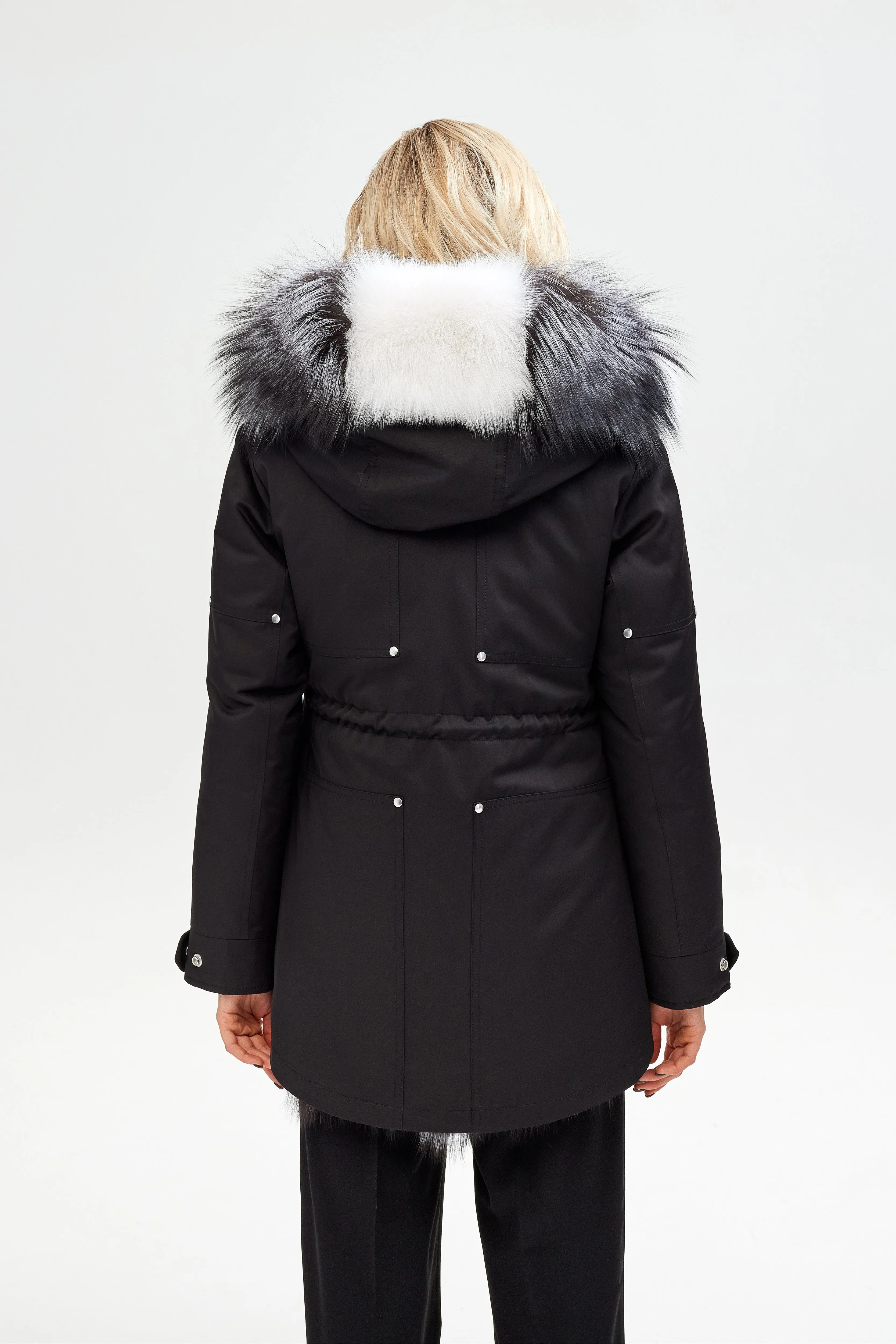 Messa Parka - Silver & White