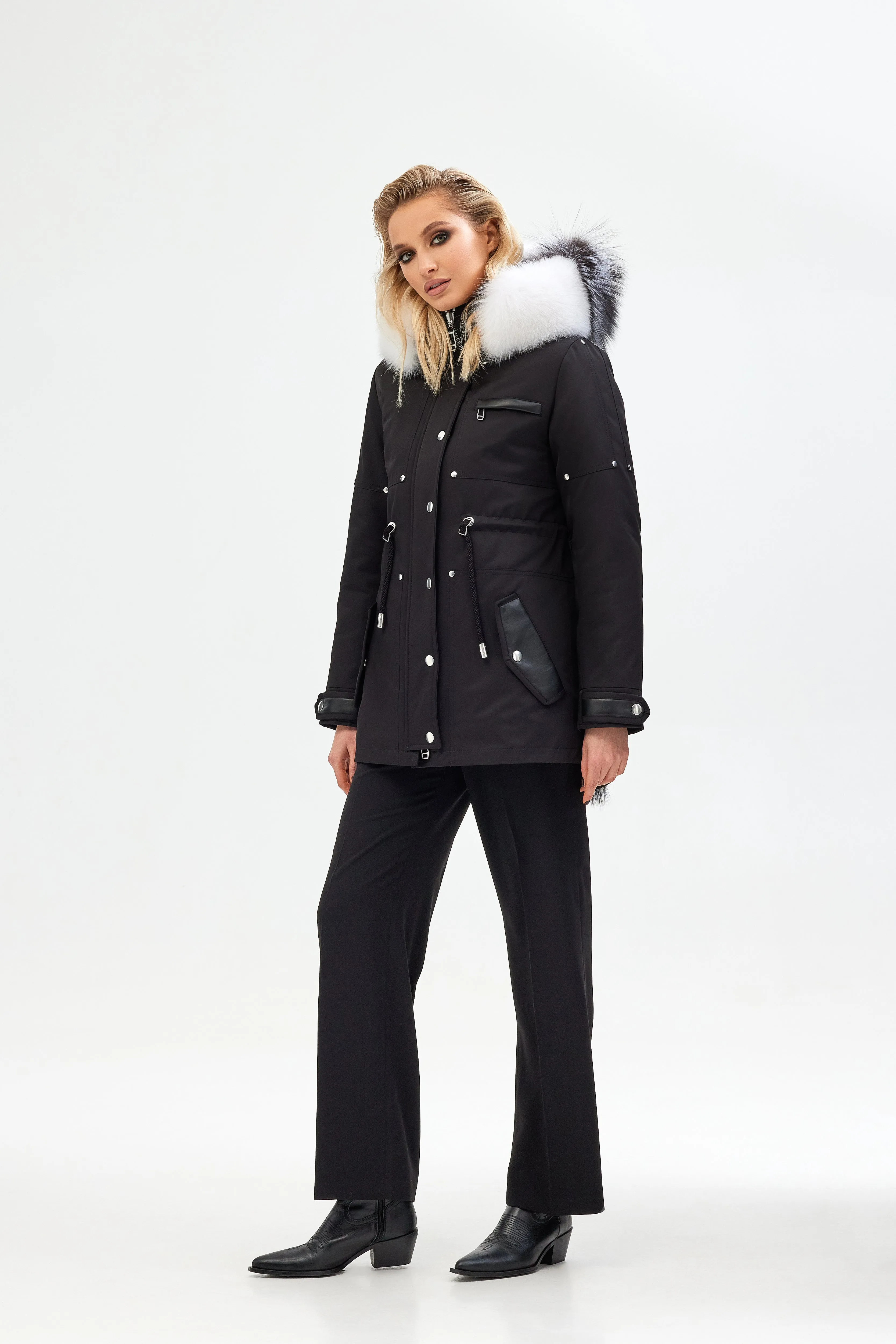 Messa Parka - Silver & White