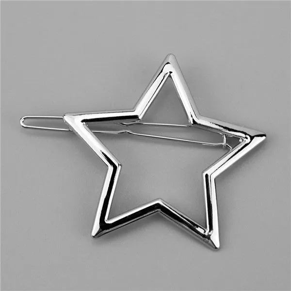 Metal Ponytail Holder with Star/Pentagramme Hairclips women hair accessories for a half-up hairstyle Free Shipping