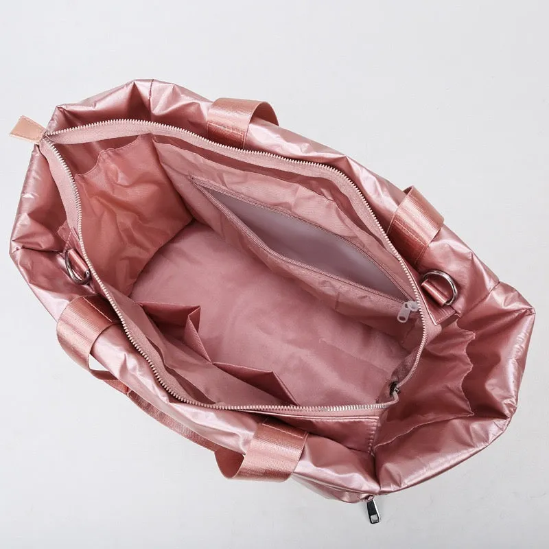 Metallic Puffer Tote