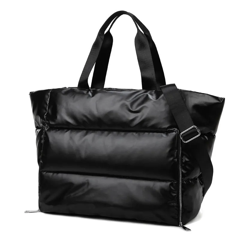 Metallic Puffer Tote