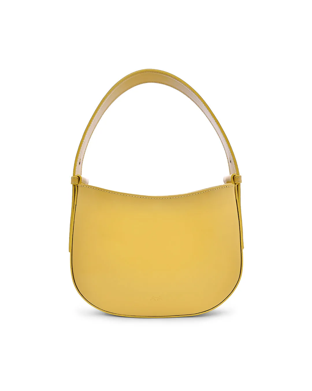 Mio Yellow Semi Patent Leather Shoulder Bag