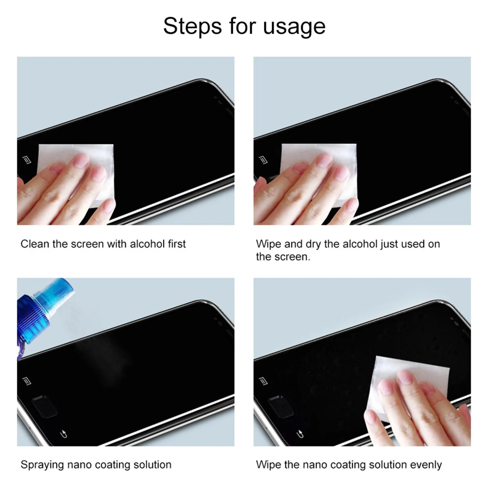 Nano  Screen Protector Waterproof Coating Spray Oleophobic Layer for Phone Laptop Screen Protection