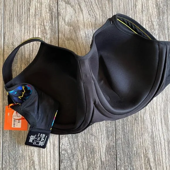 New Panache High Impact Wired Padded Sports Bra Mesh Colorful Size 40GG