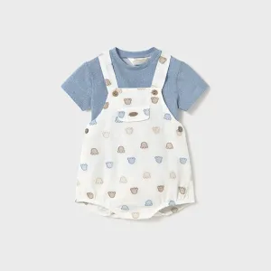 NEW SS25 Mayoral Baby Boys Dungaree Outfit 1608 Riveria/58