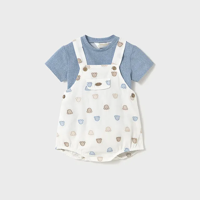 NEW SS25 Mayoral Baby Boys Dungaree Outfit 1608 Riveria/58
