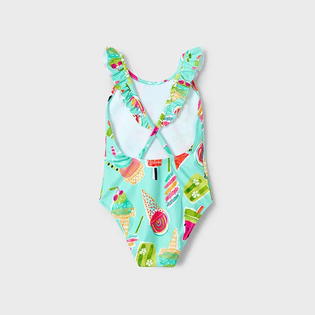 NEW SS25 Mayoral Girls Swimsuit 3719 Aqua/84