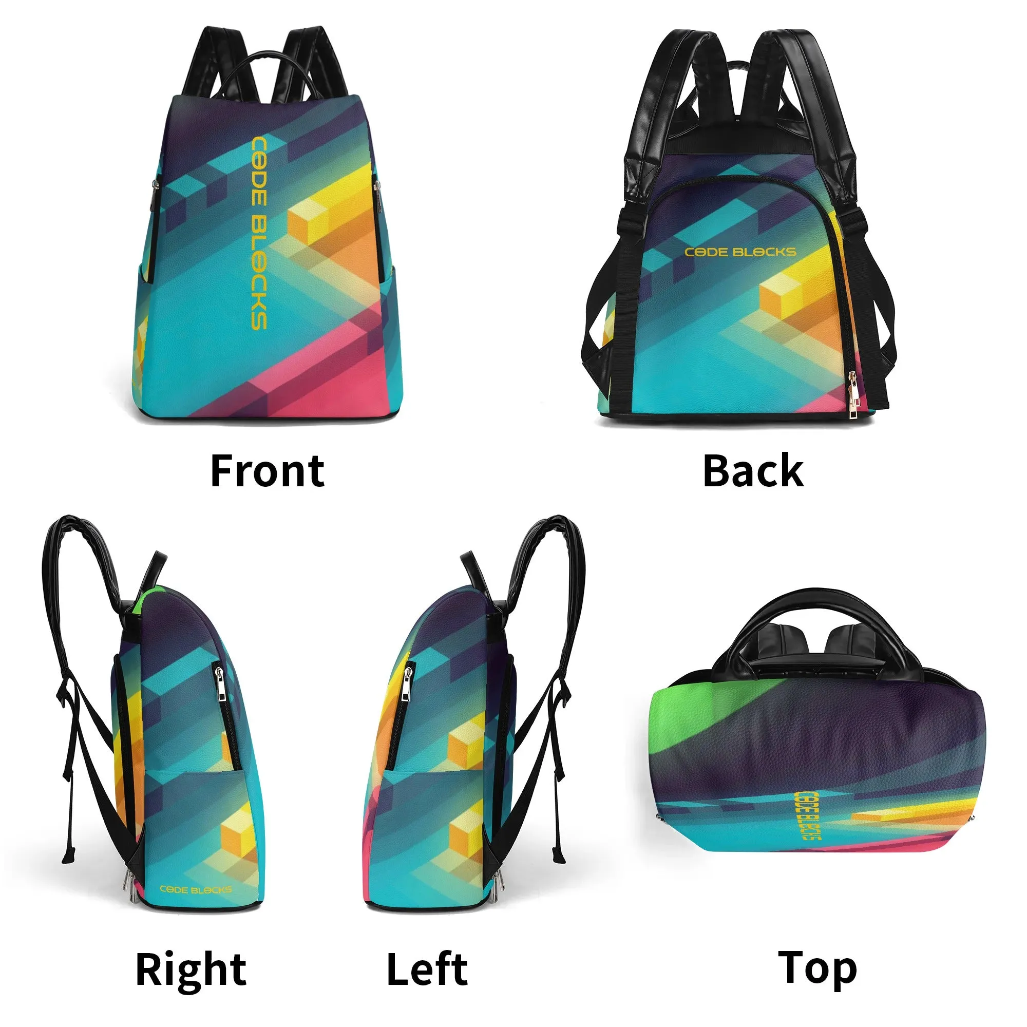 New Travel PU Daypack Anti-theft Backpack