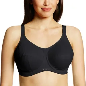 New with tags! Elomi ENERGISE HIGH IMPACT UNDERWIRE SPORTS BRA, Black, Sz 36DD! Retails $87 