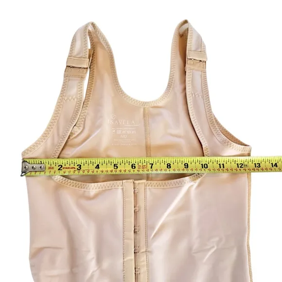 NWOT Isavela Complexxwear Compression Recovery Bodysuit Women M Beige High Back