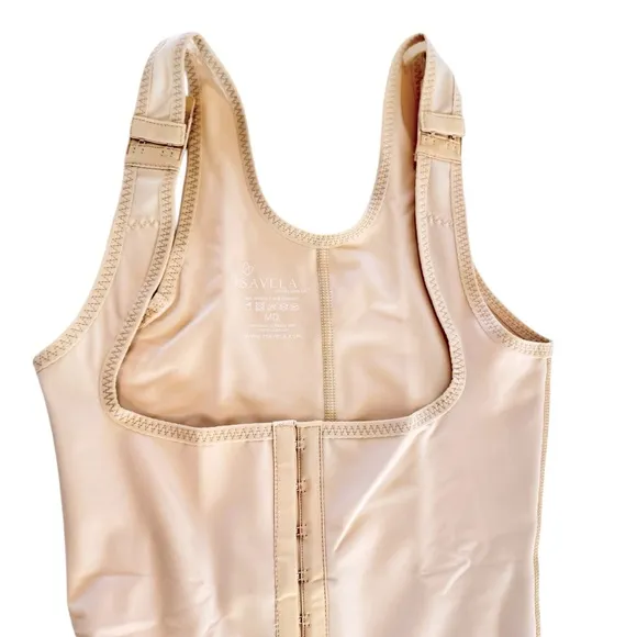 NWOT Isavela Complexxwear Compression Recovery Bodysuit Women M Beige High Back