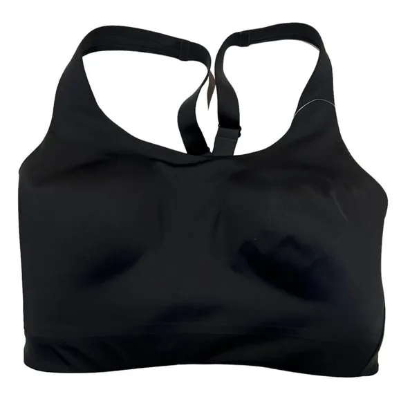 NWT ATHLETA Advance Bra 32F Black Adjustable Straps
