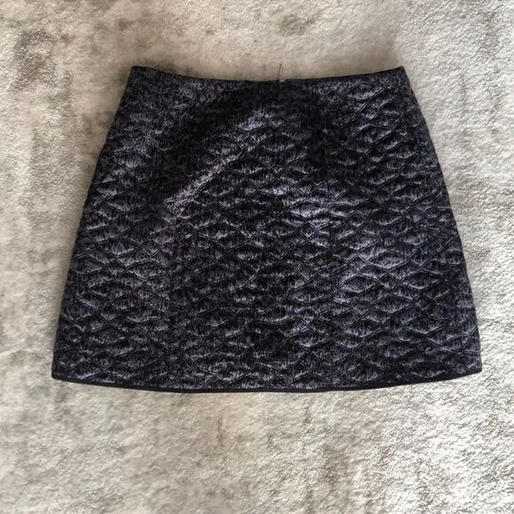 NWT Rebecca Taylor quilted pattern mini skirt