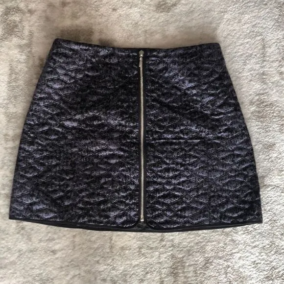 NWT Rebecca Taylor quilted pattern mini skirt