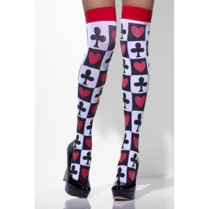 Opaque Hold-Ups - White, Poker Pattern