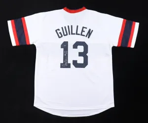 Ozzie Guillen Signed Chicago White Sox Jersey (Schwartz) 2005 World Series Champ