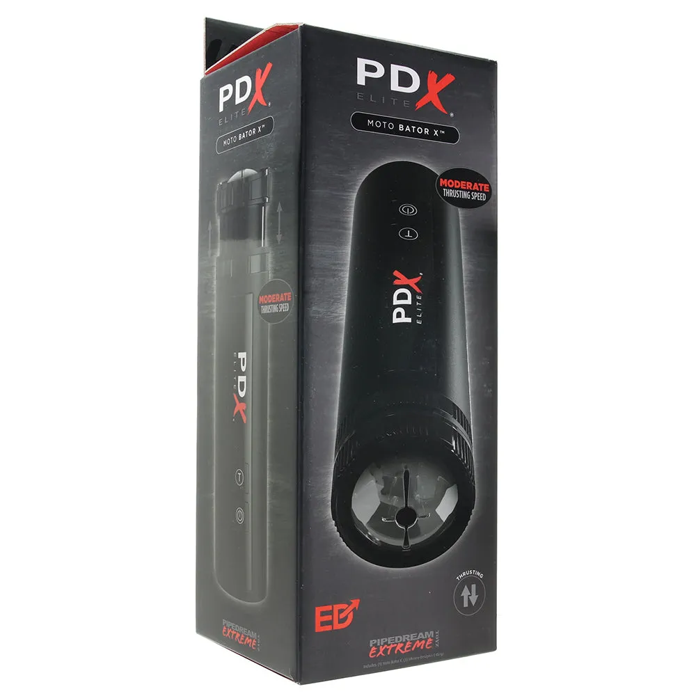 PDX Elite Moto Bator X Thrusting Masturbator Clear/Black