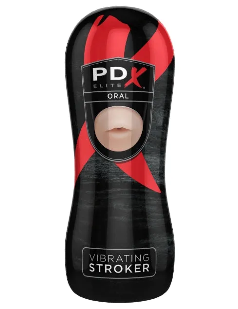 PDX Elite Vibrating Stroker Oral Masturbator