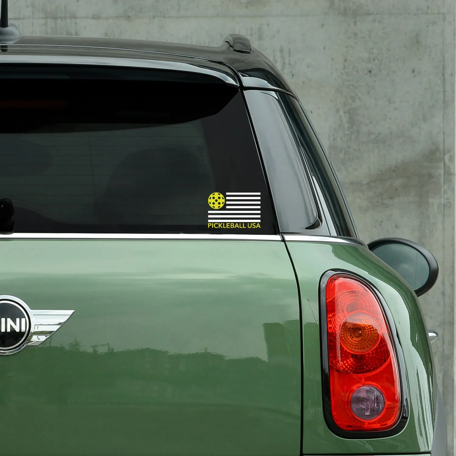 Pickleball USA Flag Decal - Bumper Sticker