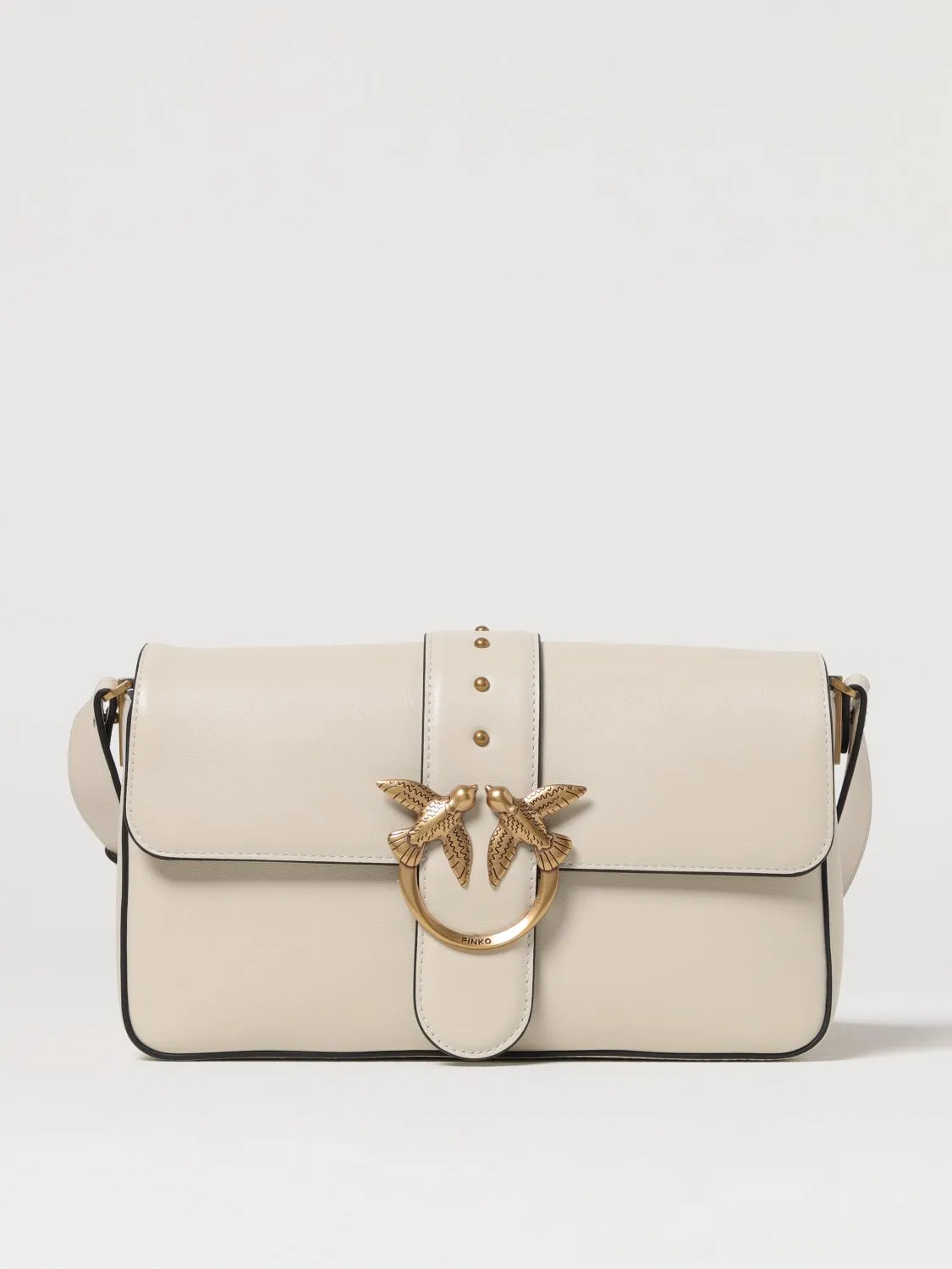 Pinko Crossbody Bags Woman Beige